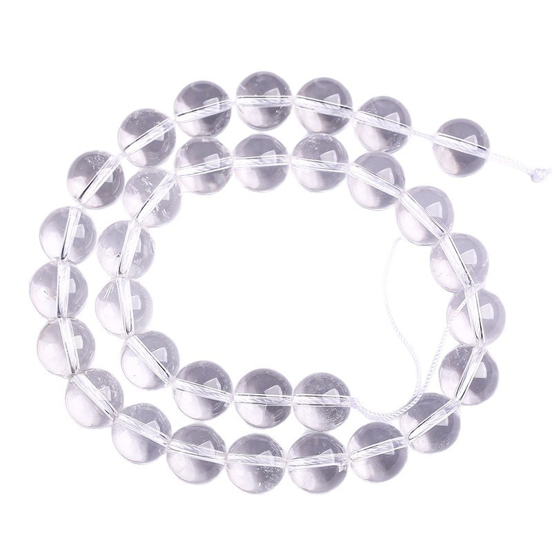 Prirodne bijele kristalne slobodne perle, 10 mm, polugotovi za DIY nakit, okrugli perli