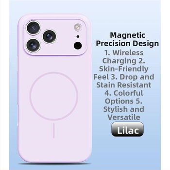 Carcasă pentru iPhone 14 Pro Max din silicon lichid, protecție totală a obiectivului, aderență magnetică puternică.