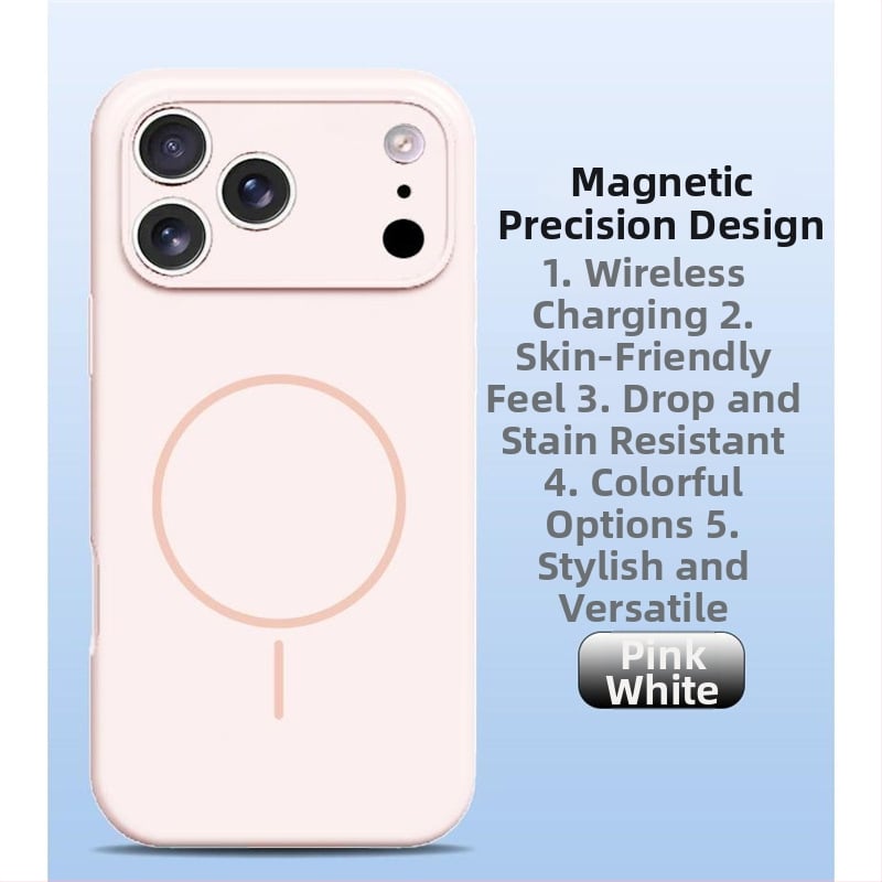 Carcasă pentru iPhone 14 Pro Max din silicon lichid, protecție totală a obiectivului, aderență magnetică puternică.