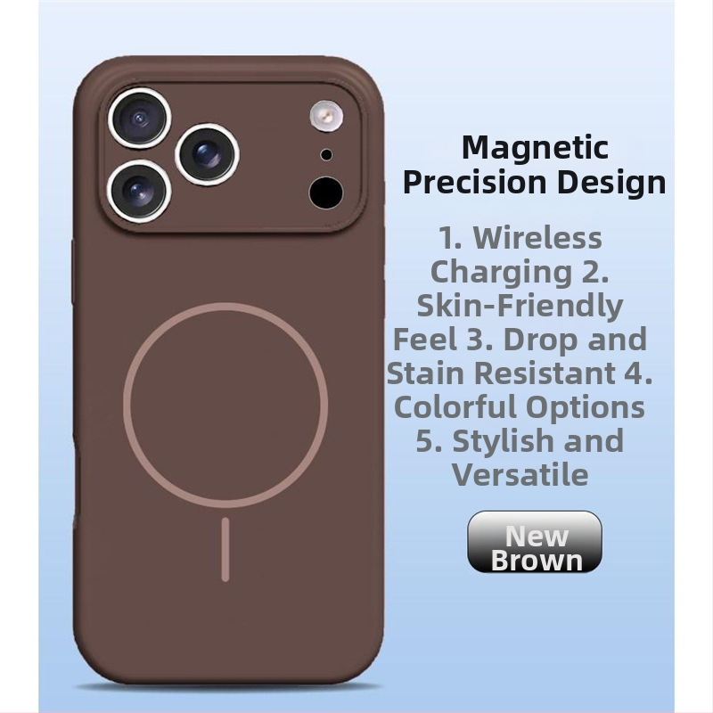 Carcasă pentru iPhone 14 Pro Max din silicon lichid, protecție totală a obiectivului, aderență magnetică puternică.