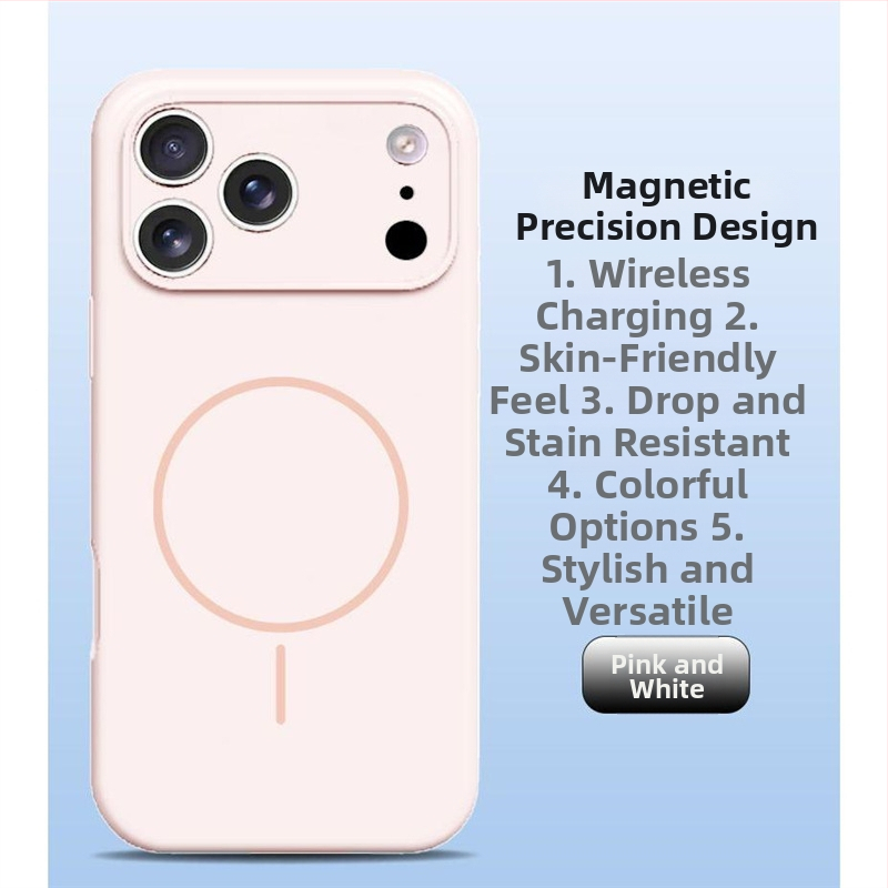 Carcasă pentru iPhone 14 Pro Max din silicon lichid, protecție totală a obiectivului, aderență magnetică puternică.