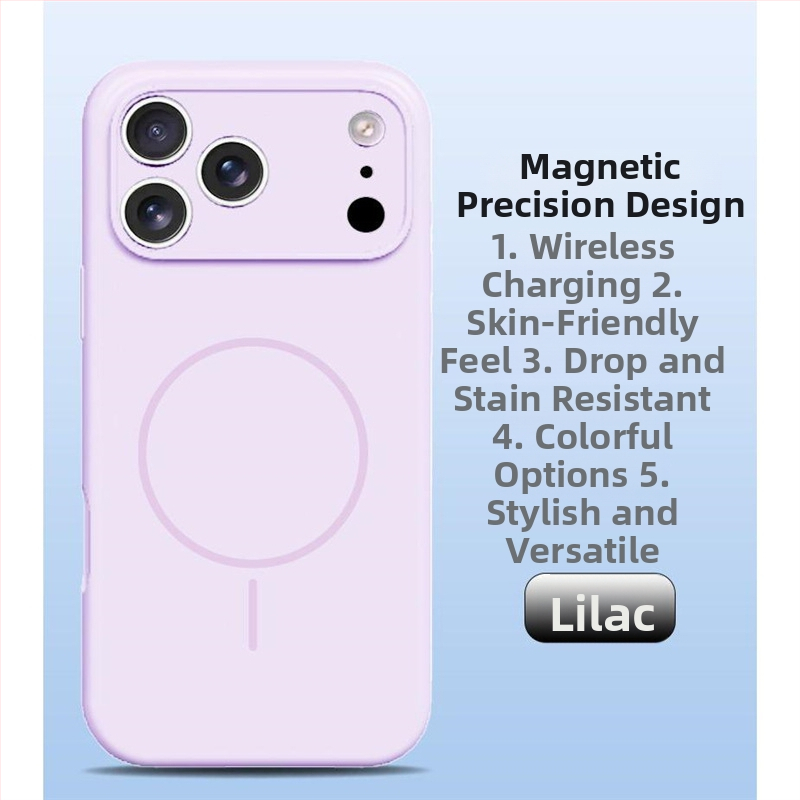 Carcasă pentru iPhone 14 Pro Max din silicon lichid, protecție totală a obiectivului, aderență magnetică puternică.