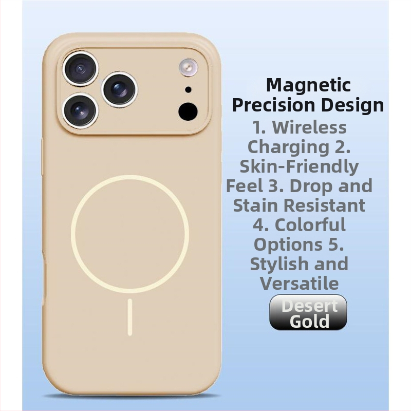 Carcasă pentru iPhone 14 Pro Max din silicon lichid, protecție totală a obiectivului, aderență magnetică puternică.