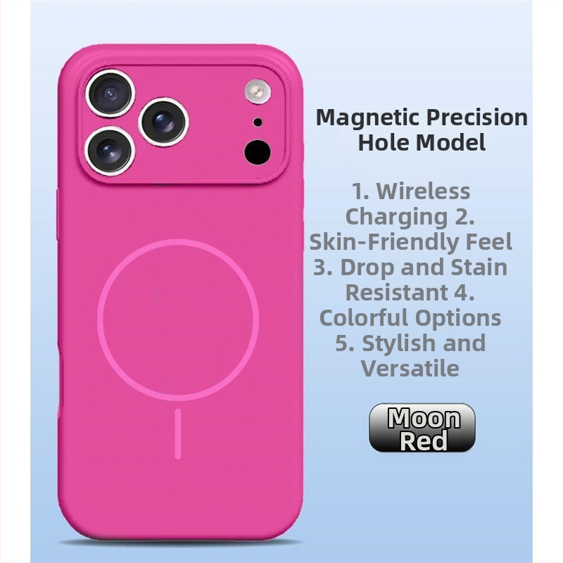 Carcasă pentru iPhone 14 Pro Max din silicon lichid, protecție totală a obiectivului, aderență magnetică puternică.