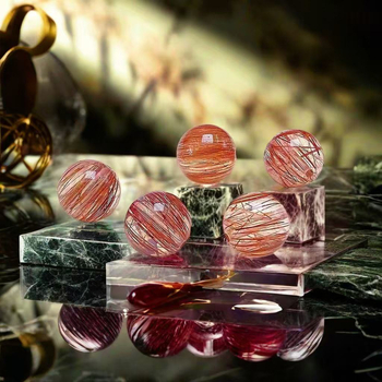 Prirodno crvene kristalne perle s krznom od zeca, okrugle 8 mm, komponente za nakit, za izradu DIY narukvice