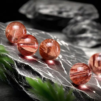 Prirodno crvene kristalne perle s krznom od zeca, okrugle 8 mm, komponente za nakit, za izradu DIY narukvice