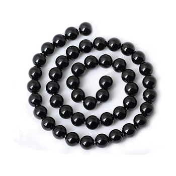 Prirodne obsidijanske okrugle perle, 6 mm, slobodne perle za DIY nakit, crni obsidijan, poluproizvod