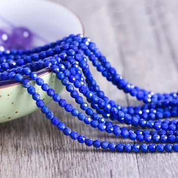 Labave perle od lazurita – ručno rezane okrugle Buddha perle za DIY nakit, polirane, proljeće 2023