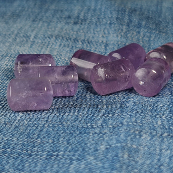 Χάντρες βαρελάκι από αμέθιστο για DIY Κοσμήματα — Χάντρες από αμέθιστο κρύσταλλο, Συσκευασία χύδην, Κατάλληλες για βραχιόλια και κολιέ, Μάρκα: Late Summer Girl
