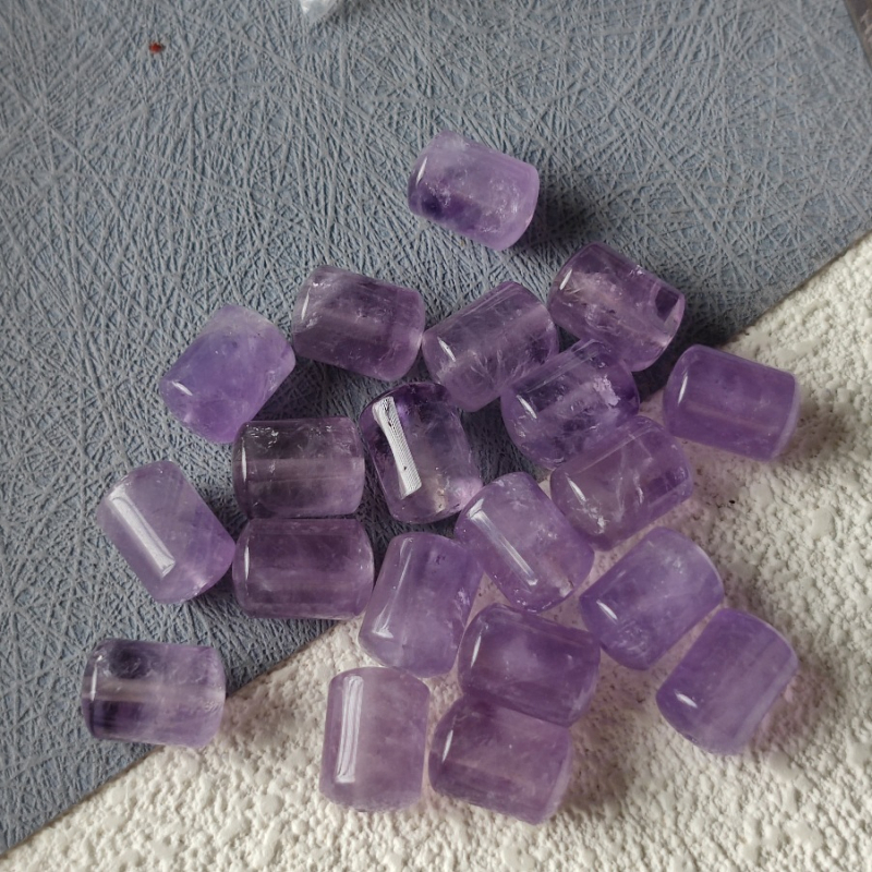 Χάντρες βαρελάκι από αμέθιστο για DIY Κοσμήματα — Χάντρες από αμέθιστο κρύσταλλο, Συσκευασία χύδην, Κατάλληλες για βραχιόλια και κολιέ, Μάρκα: Late Summer Girl