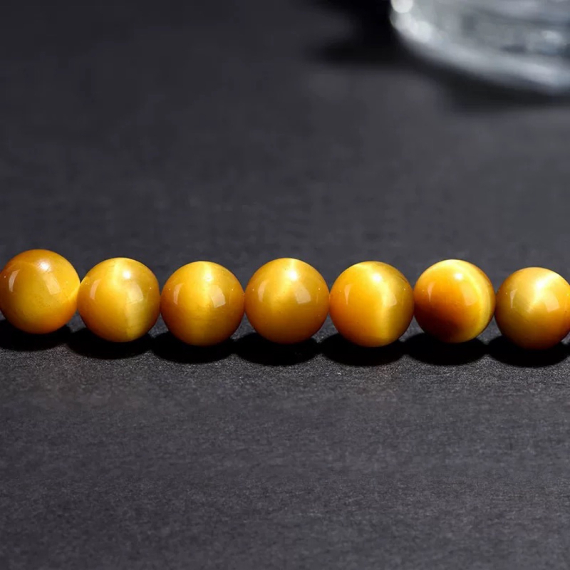 Prirodne zlatno tigrovo oko perle – slobodne perle, okrugle tigrovo oko perle, poluproizvodi za DIY Buddha nakit