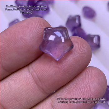 Žvaigždžių formos ametisto karoliukai, DIY laisvieji karoliukai, masinė pakuotė, 2025 ruduo