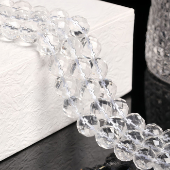 Κρυστάλλινα χάντρες με 64 όψεις - ελεύθερες χάντρες, ημιτελή εξαρτήματα DIY κοσμημάτων, επεξεργασία: λείανση και γυάλισμα