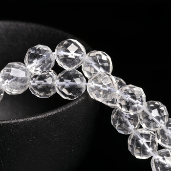 Κρυστάλλινα χάντρες με 64 όψεις - ελεύθερες χάντρες, ημιτελή εξαρτήματα DIY κοσμημάτων, επεξεργασία: λείανση και γυάλισμα