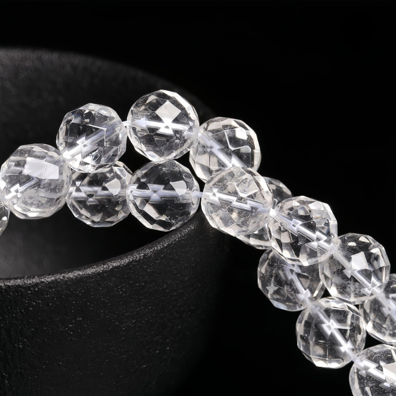 Κρυστάλλινα χάντρες με 64 όψεις - ελεύθερες χάντρες, ημιτελή εξαρτήματα DIY κοσμημάτων, επεξεργασία: λείανση και γυάλισμα