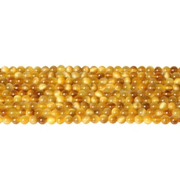 Tiger Eye perle za DIY narukvicu – kristalno, polirane, okrugle
