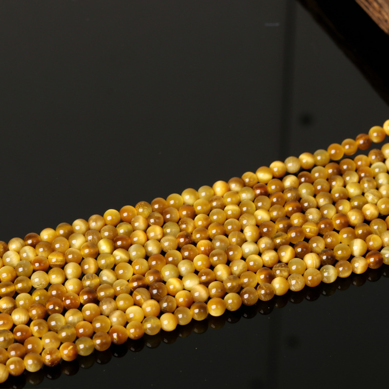 Tiger Eye perle za DIY narukvicu – kristalno, polirane, okrugle