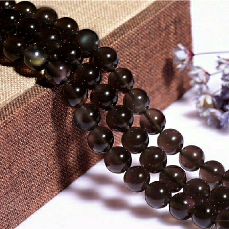Prirodne višebojne obsidijanske slobodne perle, poluproizvod za DIY nakit