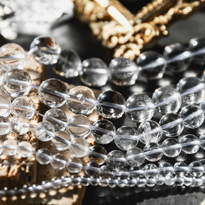 Σκόρπια χάντρες από λευκό κρύσταλλο | DIY στυλ, μάρκα Cloud Clear Crystal, με κορδόνι, χύδην συσκευασία