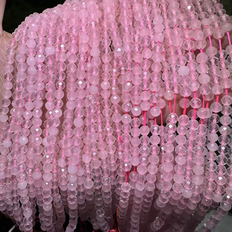 Mărgele de cuarț cu facete – libere, semi-finite pentru brățări DIY, origine Shantou, primăvara 2025, stil Zână