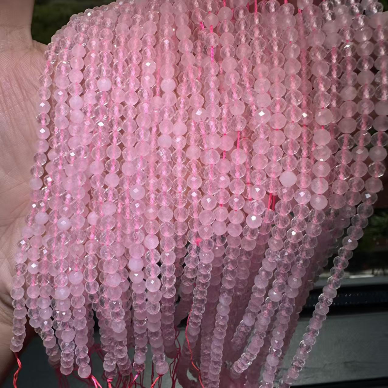 Mărgele de cuarț cu facete – libere, semi-finite pentru brățări DIY, origine Shantou, primăvara 2025, stil Zână