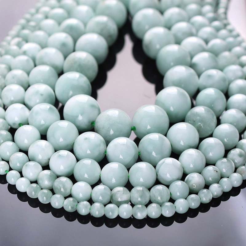 Accesorii pentru bijuterii DIY: mărgele rotunde din aventurin verde, șlefuire, model totem, cod A258