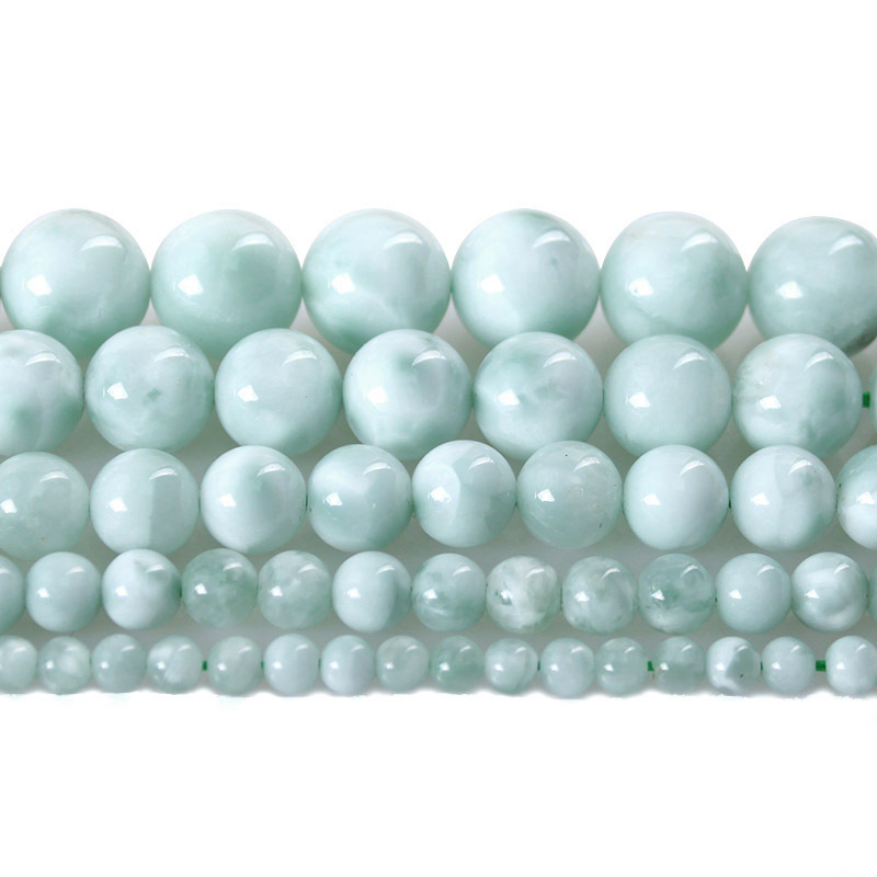 Accesorii pentru bijuterii DIY: mărgele rotunde din aventurin verde, șlefuire, model totem, cod A258