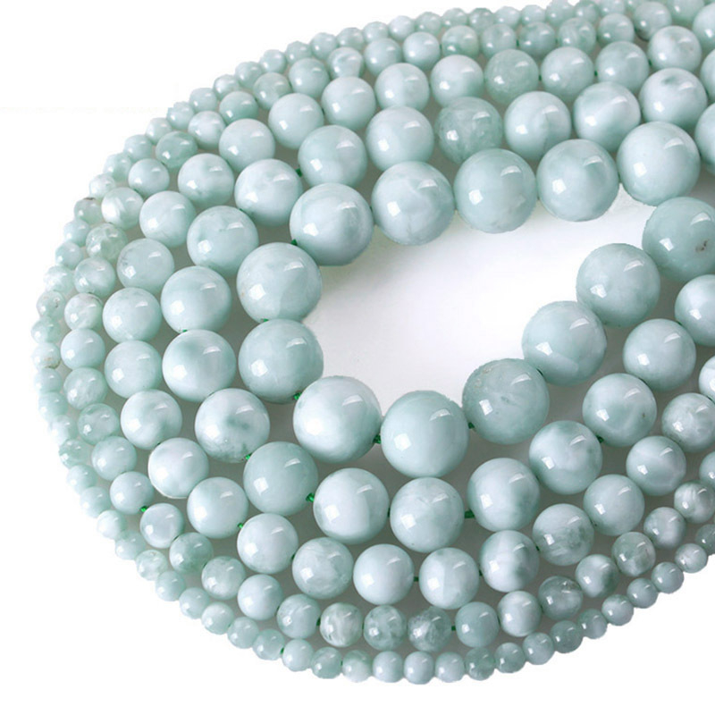 Accesorii pentru bijuterii DIY: mărgele rotunde din aventurin verde, șlefuire, model totem, cod A258