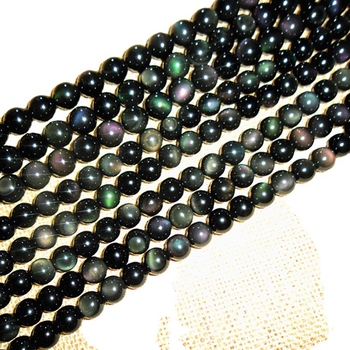 Perle od obsidijana — ručno izrađene, okrugle, modni stil, brend Ketang Aristocratic Family