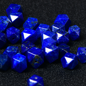 Mărgele octagonale din lapis lazuli – separator pentru talie, pietre semiprețioase naturale pentru bijuterii DIY