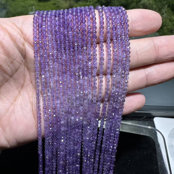 Mărgele de ametist fasetate - fațete rotunde, tăiere-șlefuire-lustrui­re, Shantou, Primăvara 2025