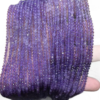 Mărgele de ametist fasetate - fațete rotunde, tăiere-șlefuire-lustrui­re, Shantou, Primăvara 2025