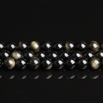 Perle libere, Obsidian auriu, șlefuire și lustruire, stil vintage, serie mărgele semi-finite