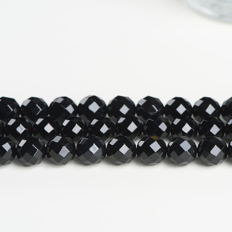 Beibeifu Achát gyöngyök, 64‑facetű, csiszolt, félkész DIY ékszer alkatrészek