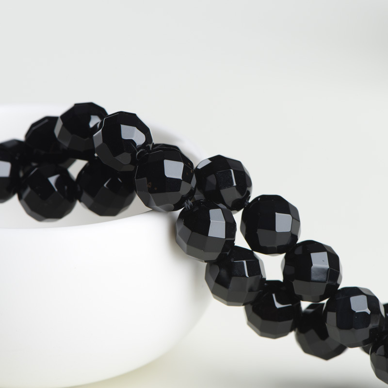 Beibeifu Achát gyöngyök, 64‑facetű, csiszolt, félkész DIY ékszer alkatrészek
