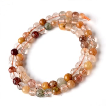 Természetes kristálygyöngyök, polírozott felület, Lianyungang doudou márka, divatos kerek gyöngyök, 2025 tavasz