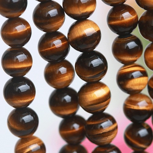 Prirodno žute tigrovo oko perle, 10 mm, kružne, 7A6A4A ocjena, polu završene niti