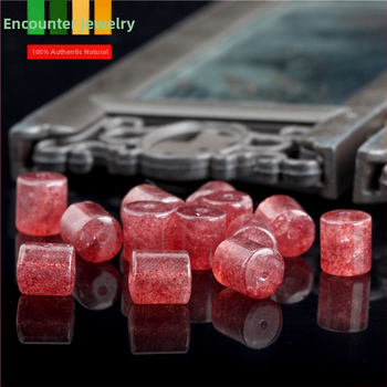 Mărgele din cristal pentru bijuterii DIY – mărgele libere, cilindrice, model Totem, stil proaspăt și dulce, prelucrare: tăiere, șlefuire și lustruire