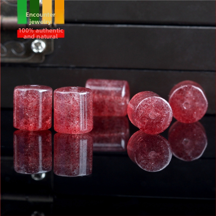 Mărgele din cristal pentru bijuterii DIY – mărgele libere, cilindrice, model Totem, stil proaspăt și dulce, prelucrare: tăiere, șlefuire și lustruire