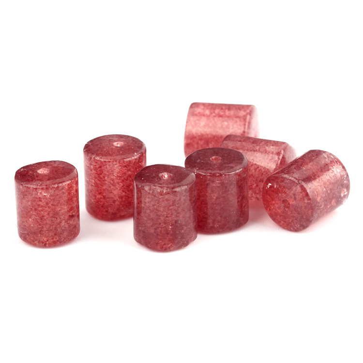 Mărgele din cristal pentru bijuterii DIY – mărgele libere, cilindrice, model Totem, stil proaspăt și dulce, prelucrare: tăiere, șlefuire și lustruire