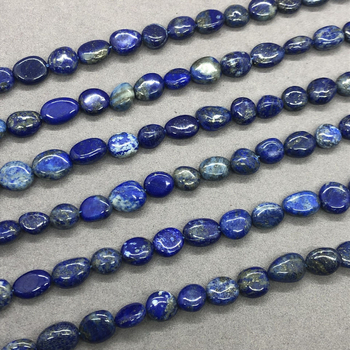 Mărgele libere din lapis lazuli, lustruite, pentru bijuterii DIY