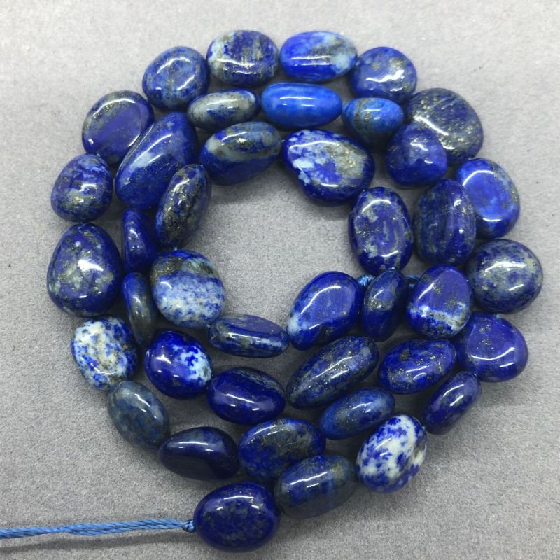 Mărgele libere din lapis lazuli, lustruite, pentru bijuterii DIY
