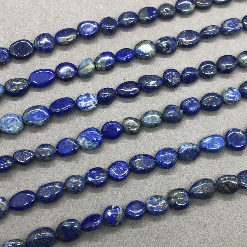 Mărgele libere din lapis lazuli, lustruite, pentru bijuterii DIY