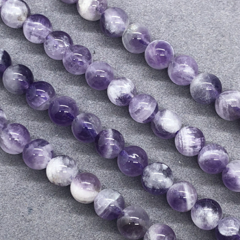 Mărgele Dream Amethyst libere, rotunde, lustruite, componente semi-finite pentru brățară DIY, mărci private autorizate