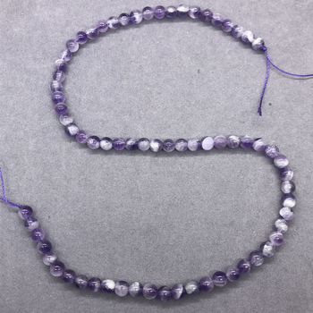 Mărgele Dream Amethyst libere, rotunde, lustruite, componente semi-finite pentru brățară DIY, mărci private autorizate