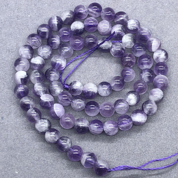 Mărgele Dream Amethyst libere, rotunde, lustruite, componente semi-finite pentru brățară DIY, mărci private autorizate