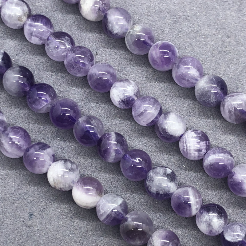 Mărgele Dream Amethyst libere, rotunde, lustruite, componente semi-finite pentru brățară DIY, mărci private autorizate