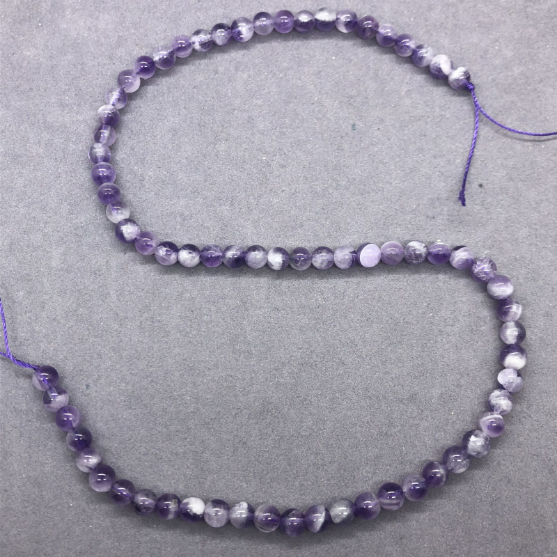 Mărgele Dream Amethyst libere, rotunde, lustruite, componente semi-finite pentru brățară DIY, mărci private autorizate
