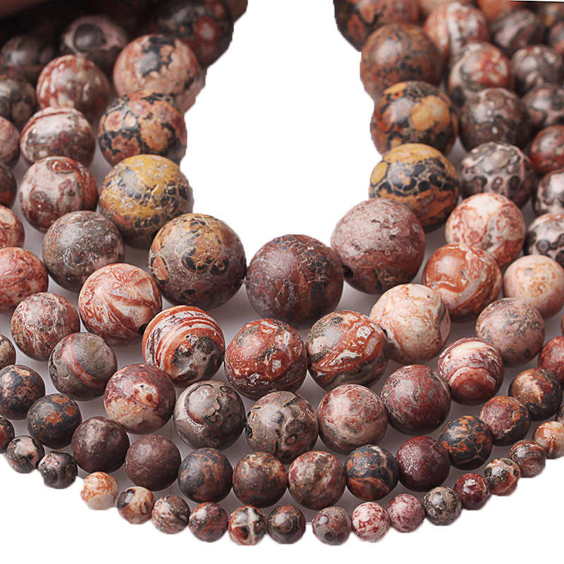 Mărgele libere – pietre din cristal natural semiprețioase, model leopard skin, mărgele rotunde, model totem, finisaj cu ulei, cod A144