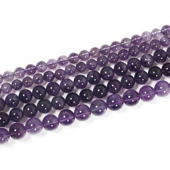Jinghui DIY Ametist Kristalne Perle — Prirodni Kristal, Ručno Pletene Okrugle Perle, Duljina 6–10 m, Polu završeni nakit